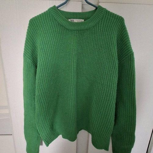 Zara green knitted pullover like new, L/M