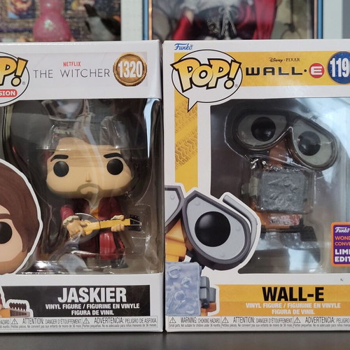 Funko Pop Figures Jaskier 1320 and Wall-E 1196 Limited Edition