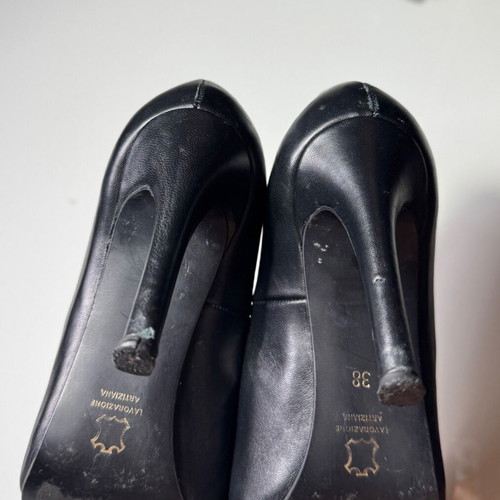 Makis Kotris black leather women's pumps size 38 used