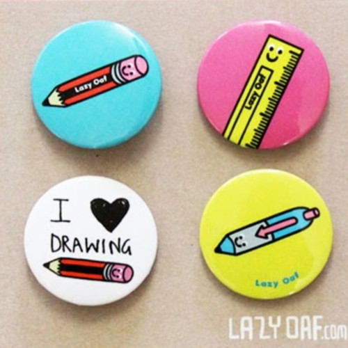 Lazy Oaf pins new, set of 4 designed for Tate London