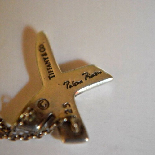 Paloma Picasso Tiffany's 925 silver pendant and chain like new