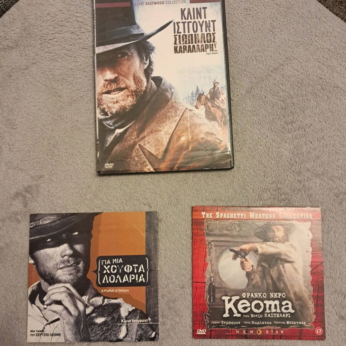 3 Western DVDs like new with subtitles