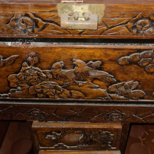 Bar furniture used handmade carved with storage space