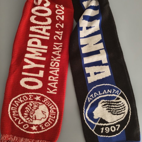 Olympiacos - Atalanta UEFA Europa League match scarf 24.02.2022