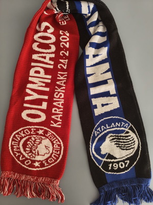 Olympiacos - Atalanta UEFA Europa League match scarf 24.02.2022