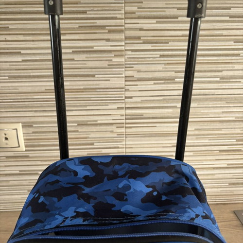 Goomby Shark Trolley School Bag for Kindergarten used, blue