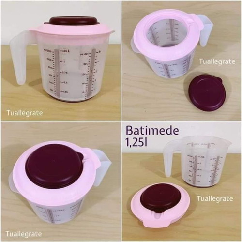 Tupperware Mixing Jug 1.25lt New, Pink Shades