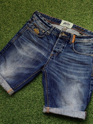 SuperDry Ανδρικές κοντές βερμούδες σαν καινούργιες, μέγεθος 32/S, μπλε