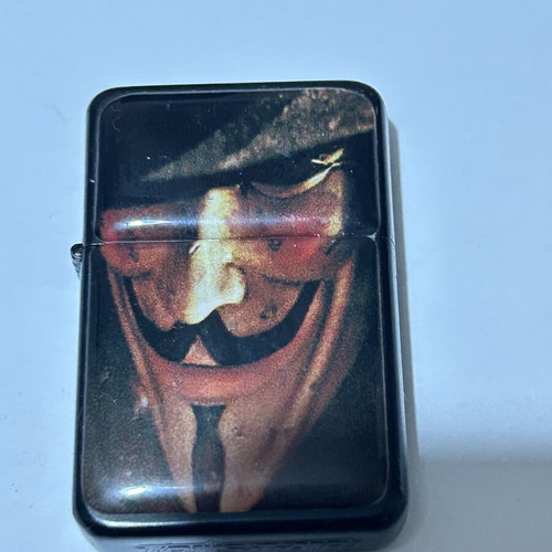 Tristar gasoline lighter used, V for Vendetta design