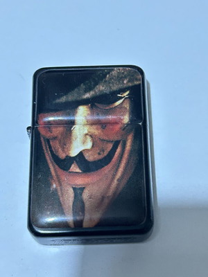 Tristar gasoline lighter used, V for Vendetta design