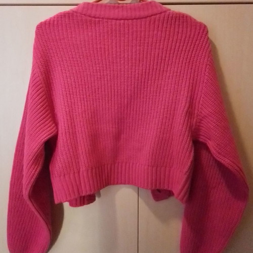 Knitted cardigan H&M new, cherry color, size XXS