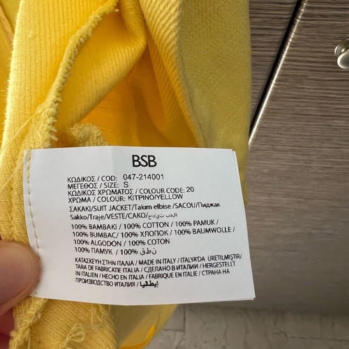 BSB women's cotton suit like new, yellow