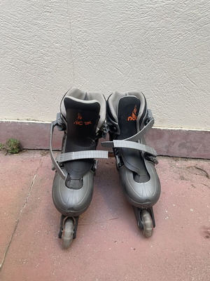 Grey roller skates