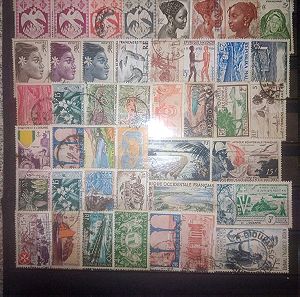 Γαλλικές αποικίες 70 διαφορετικά παλαιά γραμματόσημα