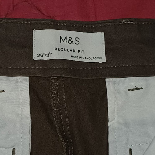 M&S Pants Olive Khaki Size 36 Regular Fit Like New