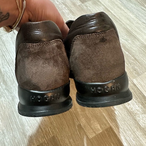 Hogan shoes brown suede like new, men's size 41.5