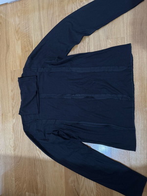 Long black blouse with polo neck new