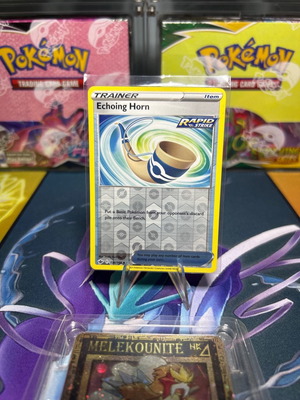 Pokemon card Reverse Holo Echoing Horn CR νέα, με θήκη