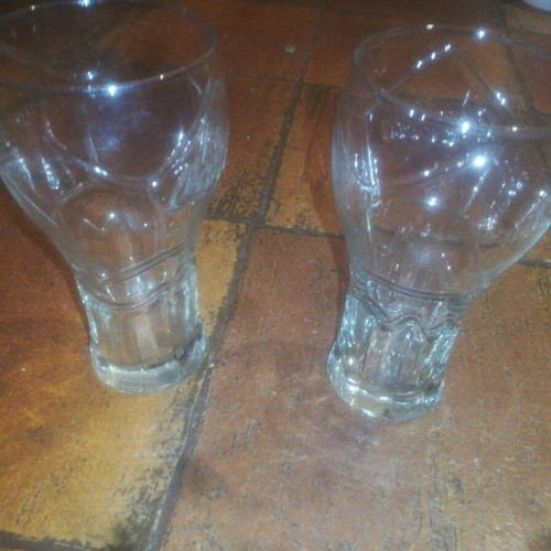 Coca Cola glass set Euro 2008 330 ml, like new, 2 pieces