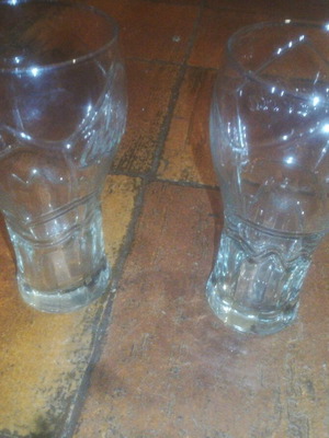 Coca Cola glass set Euro 2008 330 ml, like new, 2 pieces