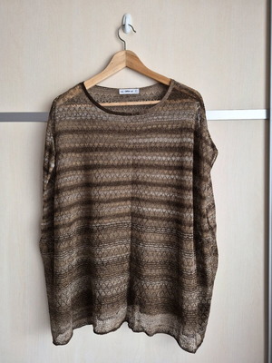 Zara knit sweater like new, brown and beige striped, size S-M