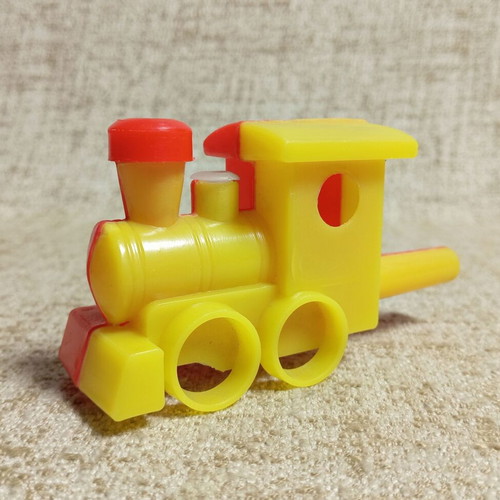Plastic Vintage Whistle Train Pack of 2, Greek Festival Toy 1960s