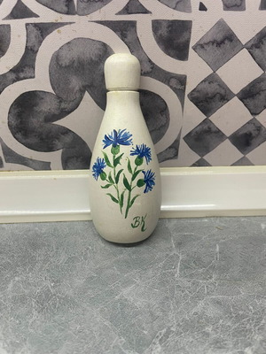 Wood Bottle Opener hand-made, hand-painted flower pattern, used