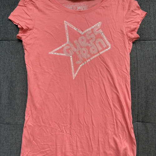 Guess women's t-shirt like new with rhinestones size S pink