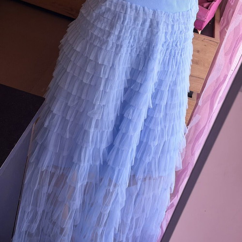 Maxi tulle skirt baby blue new, romantic princess style, size S