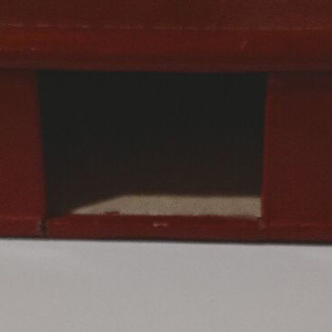 Red box used, decorative and storage for desk