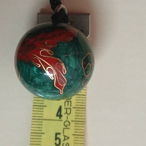 Vintage Chinese Cloisonne enamel music pendant ball