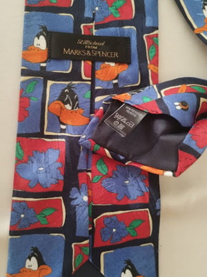 Γραβάτα Marks & Spencer με μοτίβο Daffy Duck σαν καινούργια, πολύχρωμη