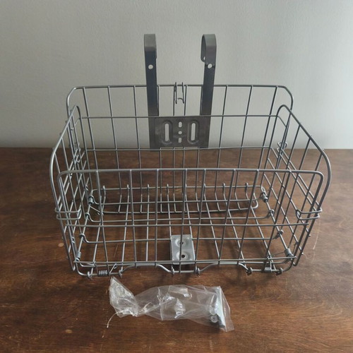 Metal bicycle basket that opens and closes new