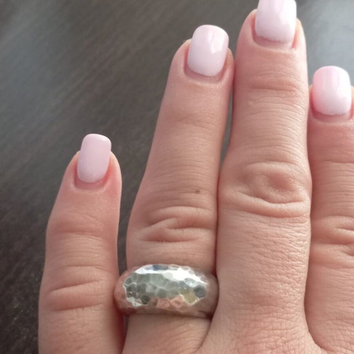 Silver ring 950 handmade, forged, like new, size 56-57