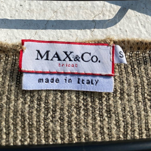 Max & Co knitted cardigan used, size S, beige gold