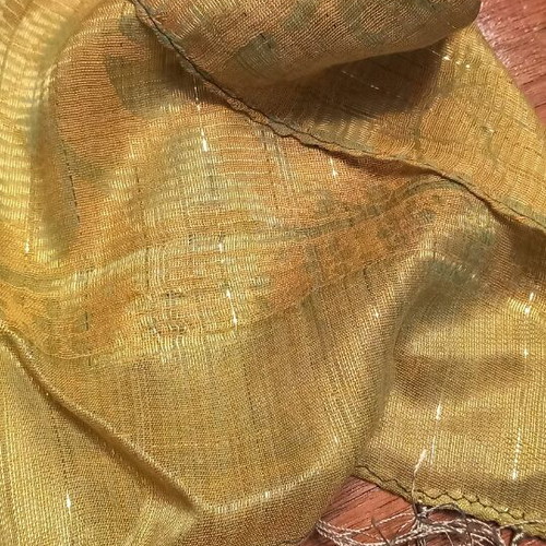 Scarf two colors with fringe