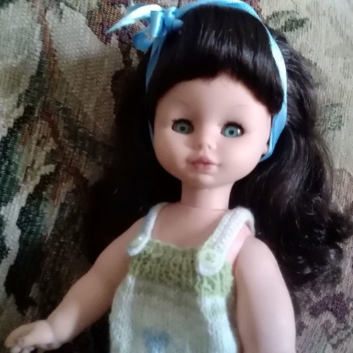 Vintage doll 70's used with handmade clothes