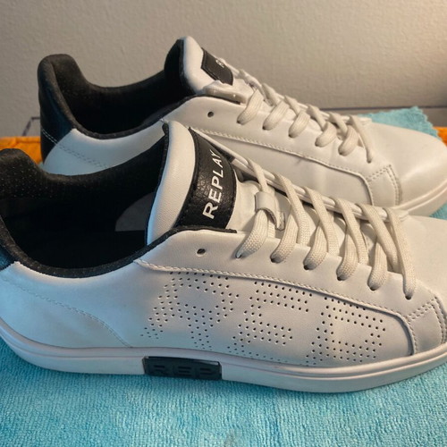 Replay Polaris Perf Polys Studio sneakers size 43, like new, white-black