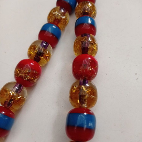 Worry beads with multicolored beads used, one piece