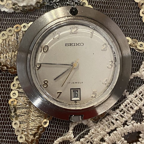 Seiko 6602-9010 vintage mechanical pocket watch, 1969