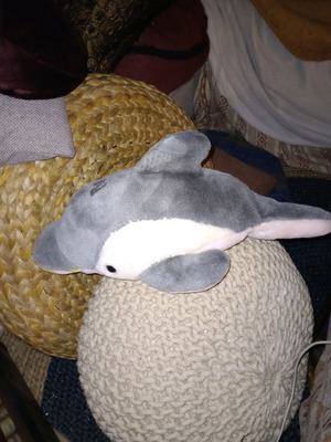 Plush dolphin new, can be used as a pillow