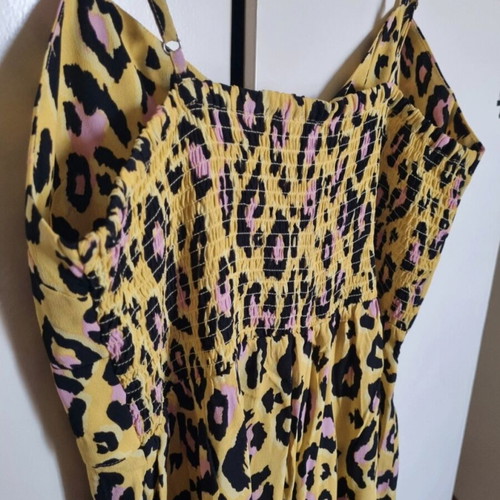 River Island leopard print jumpsuit size 42 like new