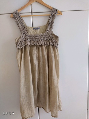 Cotton tunic used, summer beige size large