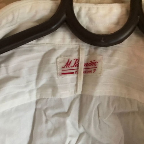Women's white M. Karalis shirt size L like new, retro