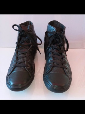 Converse All Star Slim Leather Black boots like new, size 42.5