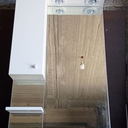Bathroom cabinet mirror new with 2 built-in lights 62x105x15