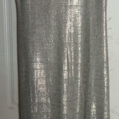 Silver metallic maxi dress new