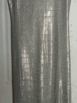 Silver metallic maxi dress new