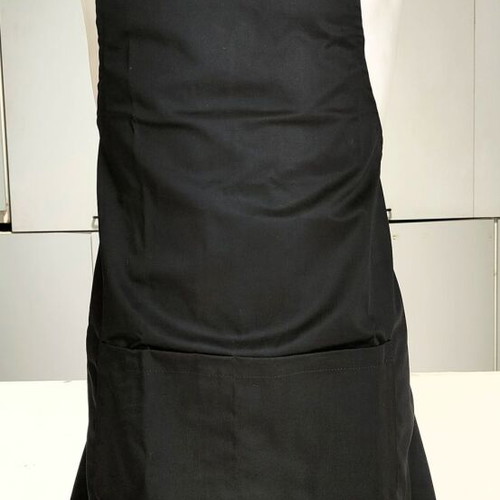 Palatino MARK006 Black Neck Apron 85x65cm Adjustable Strap