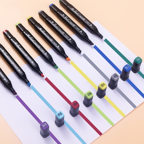 Double-sided markers set of 204 colors new